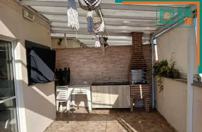 Cobertura duplex a venda no novo osasco, osasco, sp, com 90m² de área construída, 3 dormitórios, sendo 1 suíte, sala, garagem 1 auto.