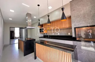 Casa em condomínio fechado com 3 quartos à venda na Avenida Luiz Greco, 600, Vila Monte Alegre, Paulínia, 138 m2 por R$ 1.110.000