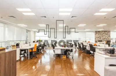 Conjunto comercial mobiliado na berrini para locação com 533m²