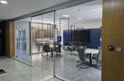 Locação de conjunto comercial mobiliado na berrini com 662m²