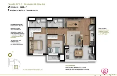 Apartamento com 2 quartos à venda na avenida senador casemiro da rocha, 683, mirandópolis, são paulo, 60 m2 por r$ 868.900