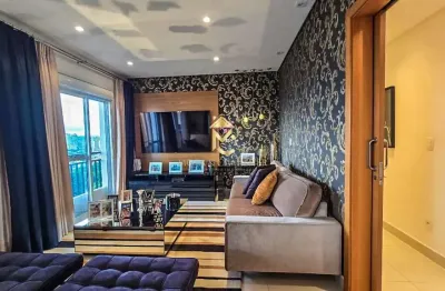 Apartamento com sacada gourmet e mobiliado à venda no jardim das nações.
