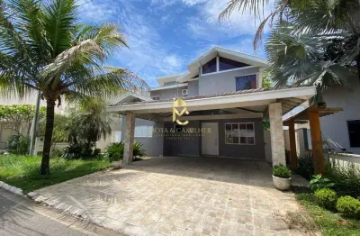 Casa com varanda gourmet em condomínio fechado disponível para locação.