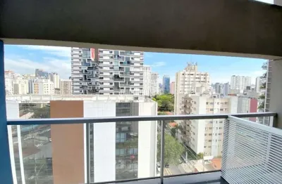 Vila olimpia studio com 28m² equipado e decorado - pé direito duplo.