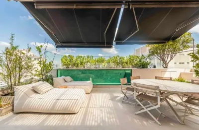 Jardim paulista!  cobertura duplex 408,0m²au 4 suítes 5 vagas de garagem - piscina e espaço gourmet