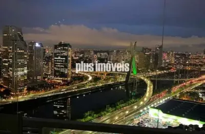Studio mobiliado real park, vista livre, andar alto, 1 vaga