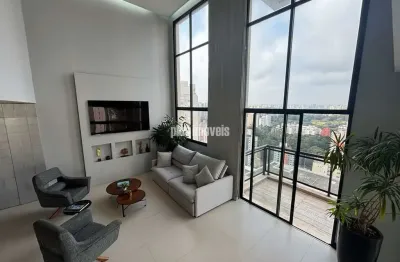 Panamby apartamento pé direito, com mezanino terraço gourmet  alto, vista 350 graus
