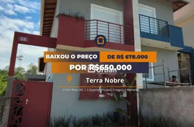 Casa com 3 dormitórios à venda, 137 m² por r$ 650.000,00 - terra nobre - cotia/sp