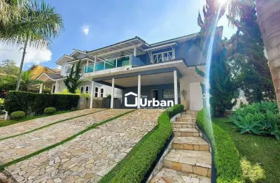 Casa com 5 dormitórios para alugar, 373 m² por r$ 9.800,00/mês - condomínio quintas de são fernando - cotia/sp