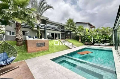 Casa com 4 suítes, 5 ambientes integrados, à venda r$ 5.170.000 - parque das artes - granja viana