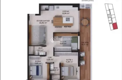 Apartamento com 3 quartos à venda na rua da pedra, 1, pedra branca, palhoça, 123 m2 por r$ 1.918.000