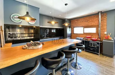 Casa semi mobiliada com 201,95m² à venda no bairro são jorge, novo hamburgo - churrasqueira, lareira e espaço gourmet