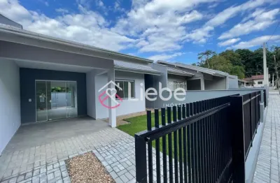 Casa em condomínio fechado com 2 quartos à venda no pomerode fundos, pomerode , 63 m2 por r$ 368.000