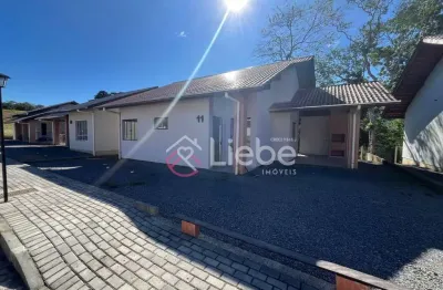 Casa em condomínio fechado com 3 quartos à venda no pomerode fundos, pomerode , 107 m2 por r$ 485.000