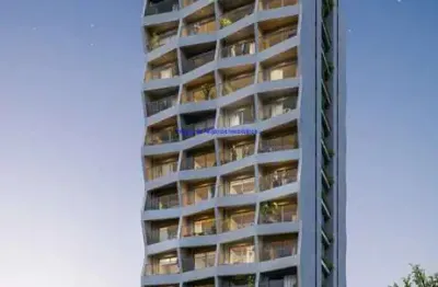 Apartamento studio 26m², 01 dormitório e 01 banheiro; (fotos ilustrativas, entrega prevista para outubro/2025).  condomínio com segurança, portaria