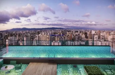 Apartamento studio 27m², 01 dormitório e 01 banheiro; (fotos ilustrativas).  condomínio com segurança, portaria