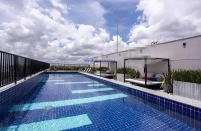 Apartamento studio 27m²,  01 dormitório e 01 banheiro.  condomínio com segurança e portaria, piscina, churrasqueira, academia, salão de jogos,