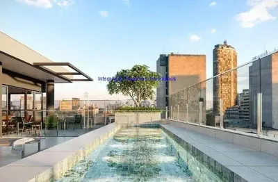 Apartamento studio 20m², 01 dormitório e 01 banheiro; (fotos ilustrativas, entrega prevista para 05/2024)  condomínio com portaria, segurança, piscina