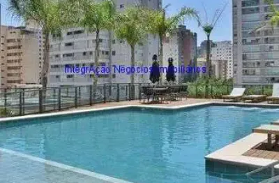 Apartamento studio mobiliado 24m², 01 dormitório e 01 banheiro.  condomínio com portaria, segurança, piscina, salão de festa, lavanderia e academia.