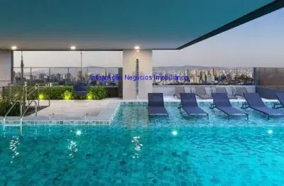 Apartamento studio 22,50m², 01 dormitório e 01 banheiro.  condomínio com portaria, segurança, piscina, salão de festa e academia.  excelente