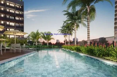 Apartamento studio 31m², 01 dormitório e 01 banheiro; (fotos ilustrativas, entrega prevista novembro/2024).  condomínio com portaria, segurança.