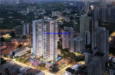 Apartamento studio 45m², 01 dormitório e 01 banheiro; (fotos ilustrativas, entrega prevista julho/2024).  condomínio com portaria, segurança, piscina.