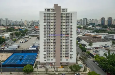 Apartamento 48m², 02 dormitórios, 01 banheiro e 01 vaga de garagem; imóvel mobiliado.  condomínio com segurança, portaria, brinquedoteca,