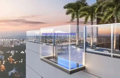 Apartamento 105m², 02 dormitórios (sendo suítes), 04 banheiros e 02 vagas na garagem.  condomínio com portaria, segurança , piscina, academia