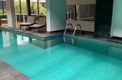 Apartamento studio 30m², 01 dormitório, 01 banheiro e 01 vaga na garagem.  condomínio com portaria, segurança 24hrs, piscina, academia, churrasqueira