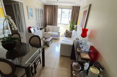 Apartamento 75m², 02 dormitórios (sendo 01 suíte), 02 banheiros e 01 vaga na garagem.  condomínio com portaria 24hrs, salão de festa e playground.