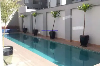 Apartamento studio mobiliado 40m², 01 dormitório (sendo suíte), 01 banheiro e 01 vaga na garagem.  condomínio com portaria, segurança 24hrs, piscina.