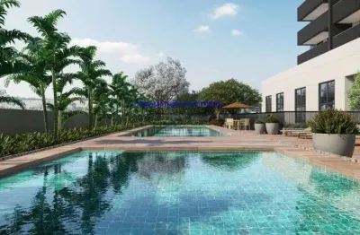 Apartamento 49m², 01 dormitório, 01 banheiro e 01 vaga na garagem.  condomínio com portaria, segurança 24hrs, piscina, academia, salão de festa,