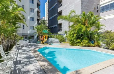 Apartamento 126m², 03 dormitórios, 04 banheiros e 02 vagas na garagem.  condomínio com portaria, segurança 24hrs, piscina, salão de festa e academia.