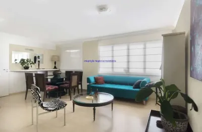 Apartamento mobiliado 105m², 03 dormitórios (sendo 01 suíte), 02 banheiros e 02 vagas na garagem.   condomínio com portaria, segurança 24hrs