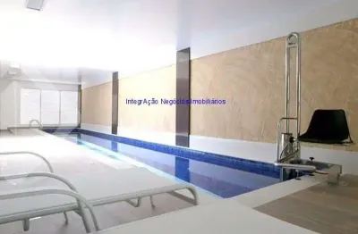 Apartamento mobiliado 45m², 01 dormitório (sendo suíte), 01 banheiro e 01 vaga na garagem.  condomínio com portaria, segurança 24hrs, piscina aquecida
