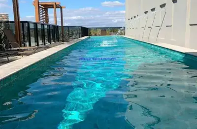 Apartamento 64.94m², 01 dormitório, 01 banheiro e 01 vaga na garagem.  condomínio com portaria 24hrs, piscina, salão de festa, churrasqueira,