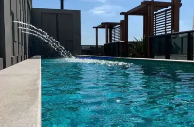 Apartamento 71.49m², 02 dormitórios, 01 banheiro e 01 vaga na garagem.  condomínio com portaria 24hrs, piscina, salão de festa, churrasqueira, lavande