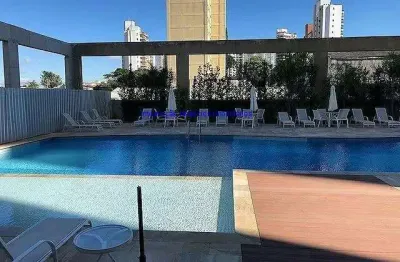 Apartamento 123m², 03 dormitórios (sendo 01 suíte), 04 banheiros e 02 vagas na garagem.  condomínio com portaria, segurança 24hrs, piscina, salão