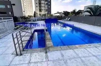 Apartamento mobiliado 58m², 02 dormitórios, 02 banheiros e 01 vaga na garagem.  condomínio com segurança, portaria, academia, piscina e salão de festa