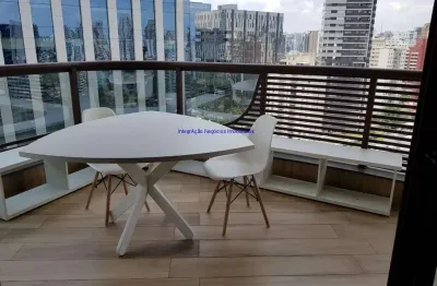 Apartamento studio 46m², 01 dormitório, 01 banheiro e 02 vagas na garagem.   condomínio com portaria, segurança 24hrs, piscina, salão de festa.