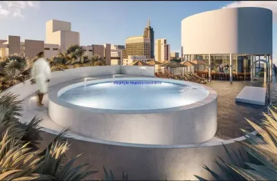 Apartamento studio 19m², 01 dormitório (sendo suíte) e 01 banheiro; imóvel com cama box e ar condicionado.  condomínio com segurança, portaria