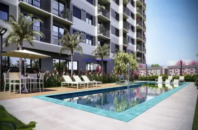 Apartamento studio mobiliado 27m², 01 dormitório e 01 banheiro.  condomínio com segurança, portaria, churrasqueira, coworking, salão de festas
