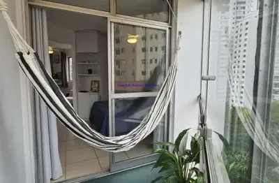 Apartamento 45m², 01 dormitório, 01 banheiro e 01 vaga de garagem.  condomínio com segurança, portaria, piscina, academia, salão de festas