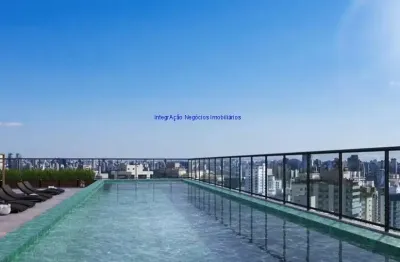 Apartamento 30m², 01 dormitório e 01 banheiro; ( fotos ilustrativas).  condomínio com portaria, segurança, piscina, academia e salão de festas.