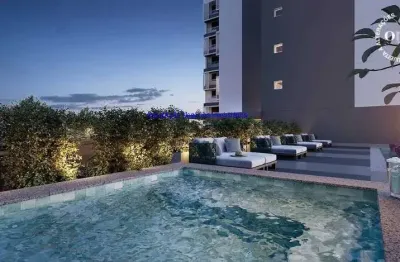 Apartamento 34m², 01 dormitório e 01 banheiro; ( fotos ilustrativas, entrega prevista para julho/2026).  condomínio com portaria, segurança, piscina