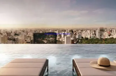 Apartamento studio 29m², 01 dormitório e 01 banheiro; (fotos ilustrativas).  condomínio com portaria, segurança, piscina, academia e salão de festa.