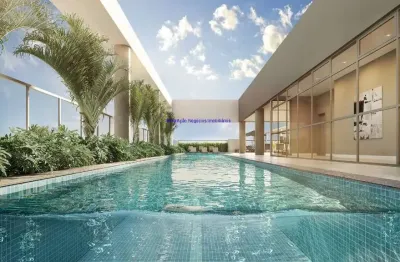 Apartamento 36m², 01 dormitório e  01 banheiro; (fotos ilustrativa, entrega prevista para março/2027).  condomínio com segurança, piscina, academia