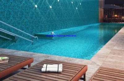 Apartamento studio 27m², 01 dormitório e 01 banheiro; (fotos ilustrativas).  condomínio com segurança, portaria, piscina, academia e salão de festas.