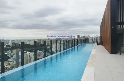 Apartamento 36m², 01 dormitório, 01 banheiro e 01 vaga de garagem.  condomínio com segurança, portaria, salão de festas, academia e piscina.