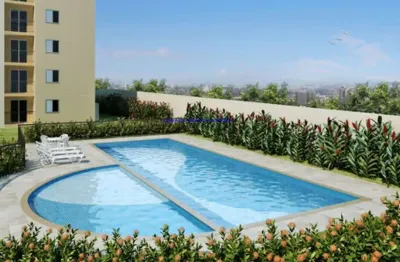 Apartamento 55m², 02 dormitórios, 01 banheiro e 01 vaga de garagem.  condomínio com recepção, segurança, academia, piscina, brinquedoteca e academia